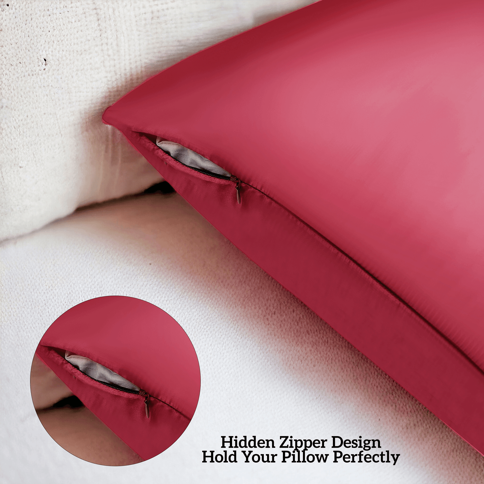 Red Luxury Silk Pillowcase for Hair & Skin – Free UK Shipping - Image 6