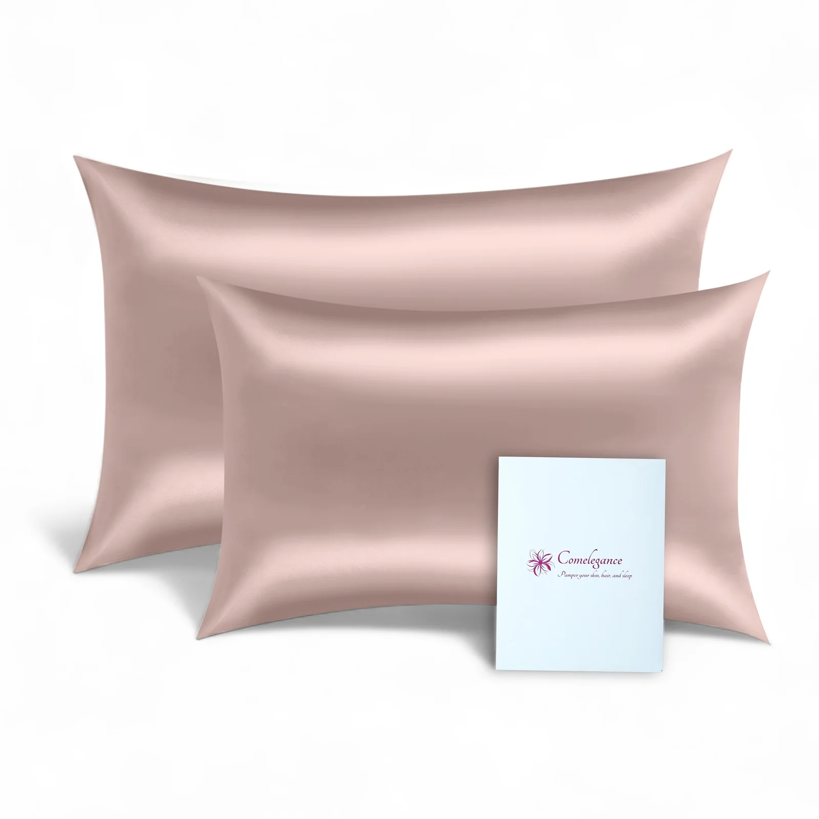 silk pillowcase for hair and skin health, both sides with hidden zipper, 1pc standard 50x75 cm
