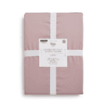 Packaged M&S Home Luxury Egyptian Cotton Sateen Bedset in dusty rose pink. The folded set features a white brand label indicating King Size, 400 Thread Count, soft and silky finish, easy iron, and zip fastening. Included are a king-size duvet cover and two pillowcases.